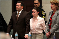 Casey Anthony with her defense attorneys,