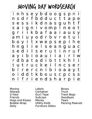 Moving Day Wordsearch