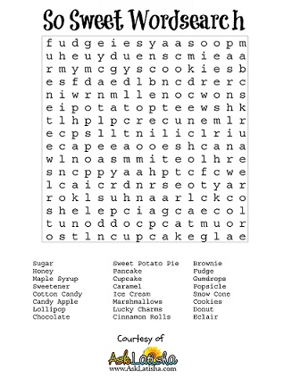 So Sweet Wordsearch Small