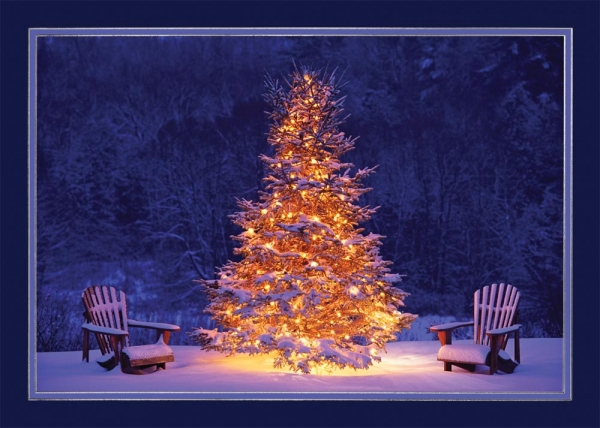 glowing Christmas tree