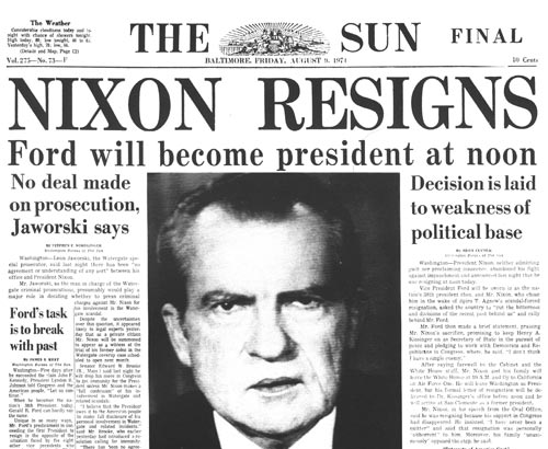 nixon resigns